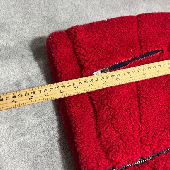 Vintage Tommy Hilfiger Sport Sherpa Teddy Jacket Small Red, White & Blue Fleece - Picture 6 of 6